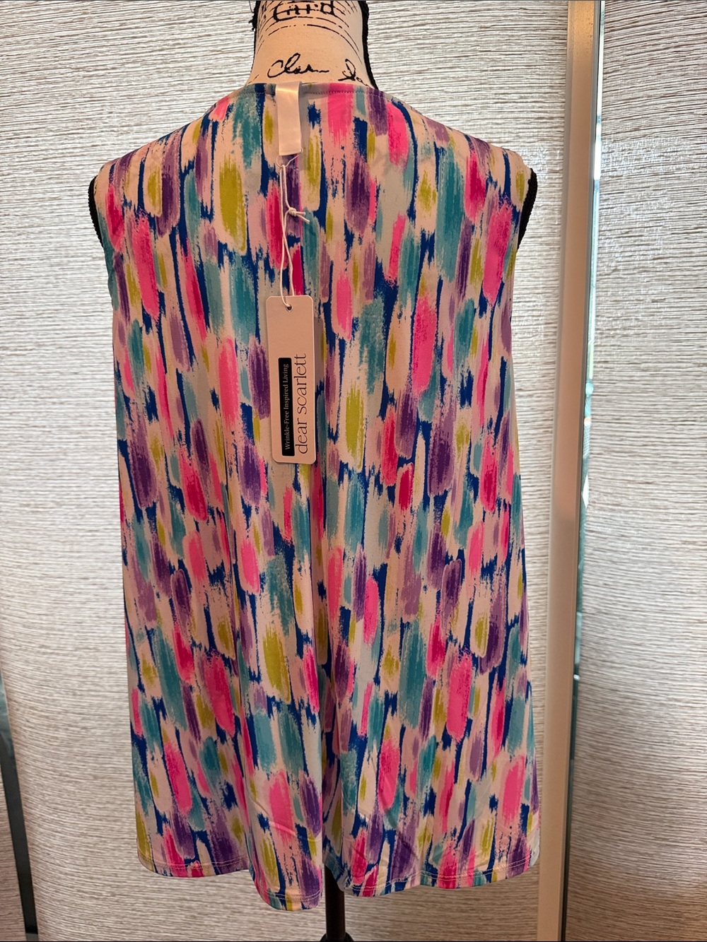 Dear Scarlett Boutique Sleeveless Brushstroke Print Tank Top and Pant Set - Picture 6 of 14